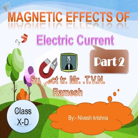 Magnetic effects of electric current-By Nivesh krishna  