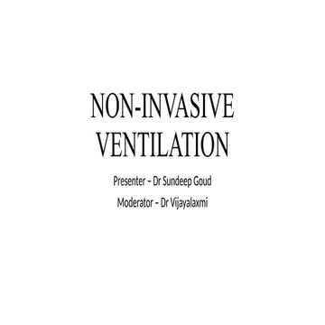 Non invasive ventilation power point presentation