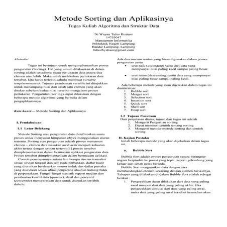 Ni wayan tulus ristiani algo