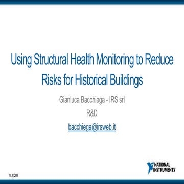Structural Health Monitoring platform presentation at NI week 2016
