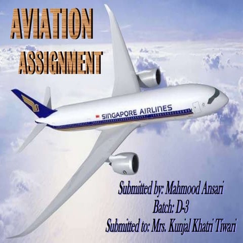 Niyazi aviation assignment 2011