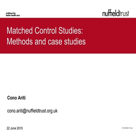 Cono Ariti: matched control studies