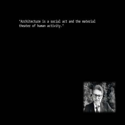 This presentation is about the first-generation urban designer  Spiro Kostof....