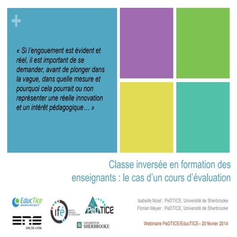 Classe inversée en formation des enseignants : le cas d’un cours d’évaluation