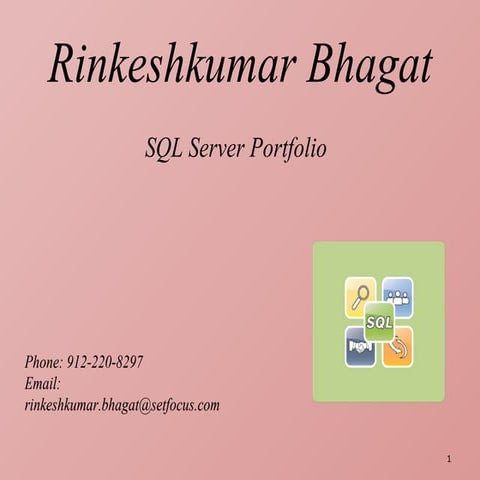 Rinkeshkumar Bhagat Portfolio