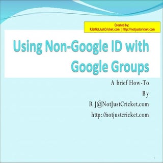 [How-To] Using Non Google Id With G...