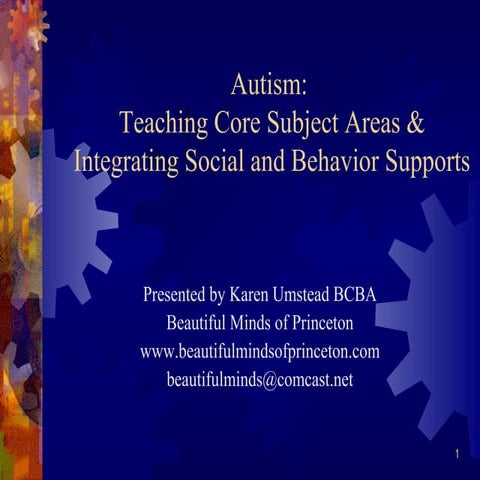 NJCIE Autism in Academic Areas