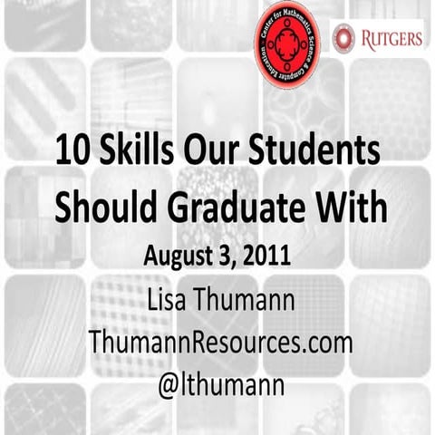 10 Skills our Students Should Graduate With