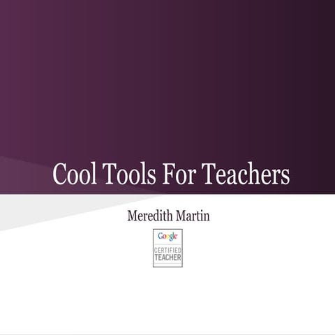 NJECC 2012 Cool Tools For Teachers