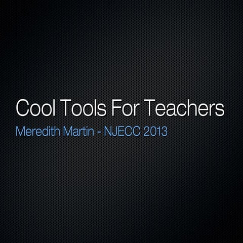 NJECC Cool Tools 2013