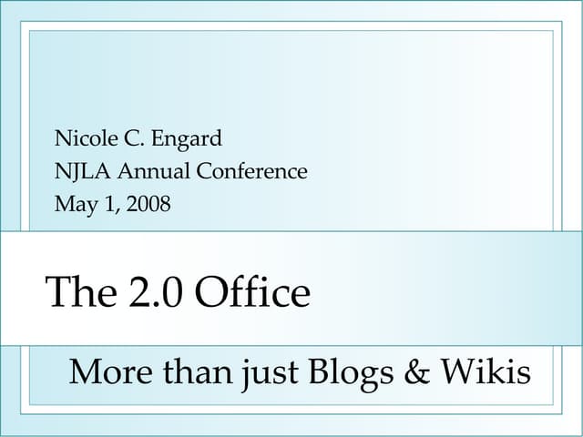 Office 2.0: More than just blogs & wikis