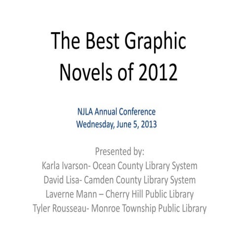The Year's Best Graphic Novels 2012