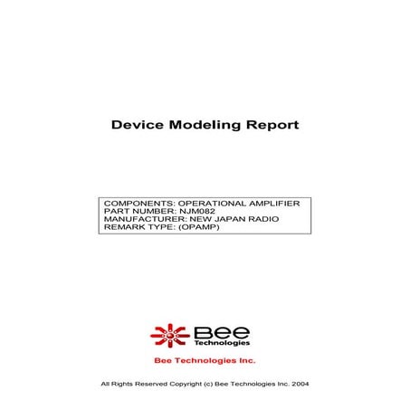 SPICE MODEL of NJM082 in SPICE PARK