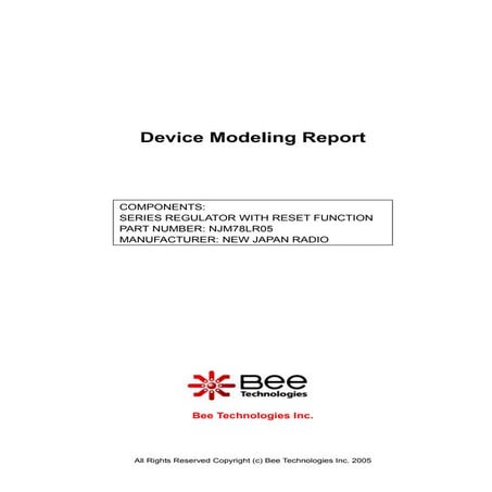 SPICE MODEL of NJM78LR05 in SPICE PARK