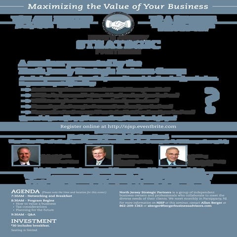 Maximizing the Value of Your Business Seminar