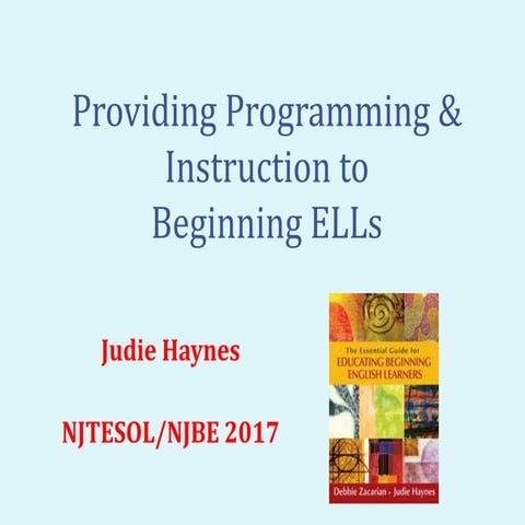 Providing Programming & Instruction to Beginning ELLs