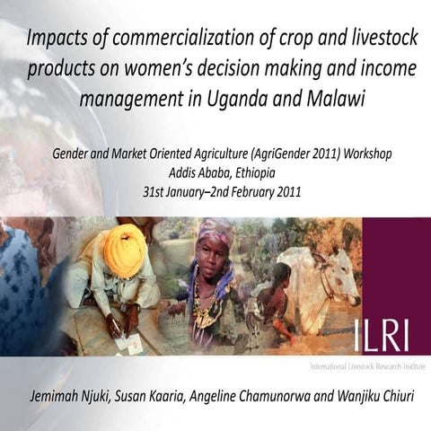 Impacts of commercialization of crop and livestock products on women’s decisi...