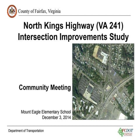 North Kings Highway (VA 241) Intersection Improvements Study