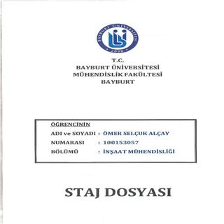 inşaat mühendisliği büro staj defteri