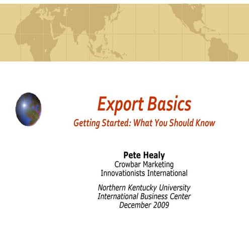 Export Basics - NKU Intl Business Ctr