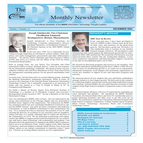 Newsletter: National BDPA (Dec 2002)