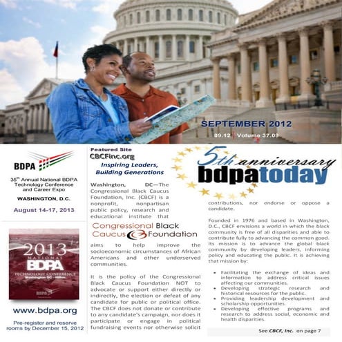 Newsletter: BDPA Washington DC (Sep 2012)