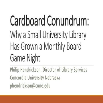 NLA CU Cardboard Conundrum