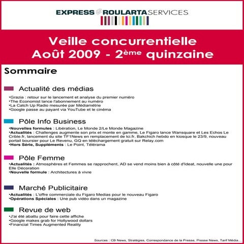 Veille Media et Tendances Août 09_2
