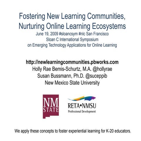 New Learning Communities