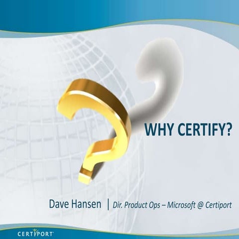 Integrating Industy Credentials into Your Academic Programs (Why Certify)