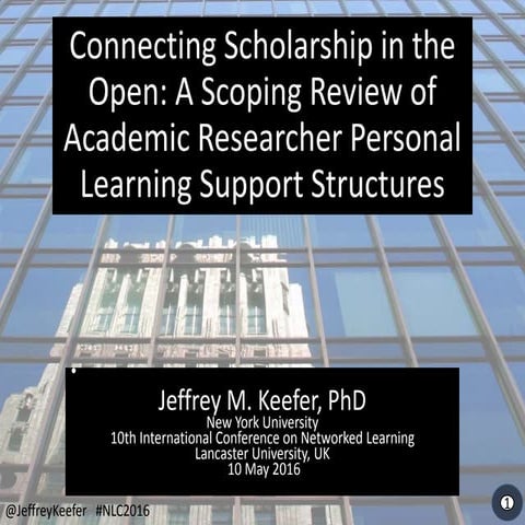Connecting Scholarship in the Open: A Scoping Review of Academic Researcher Personal Learning Support Structures