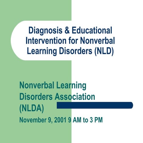 NLDA Presentation November 9 2001 | PPT