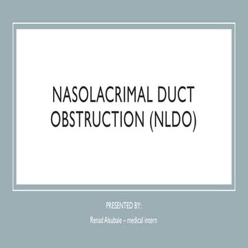 CNLDO-congenital Nasolacrimal Duct obstruction | PDF