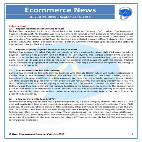 Quick Commerce Industry Overview by Chryseum | PDF