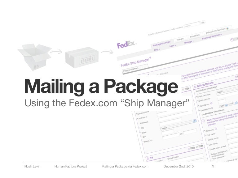 FedEx Ship Manager Redesign