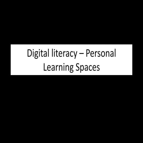 CWA Training Day Feb 2015 - Digital literacy: Personal Learning Spaces