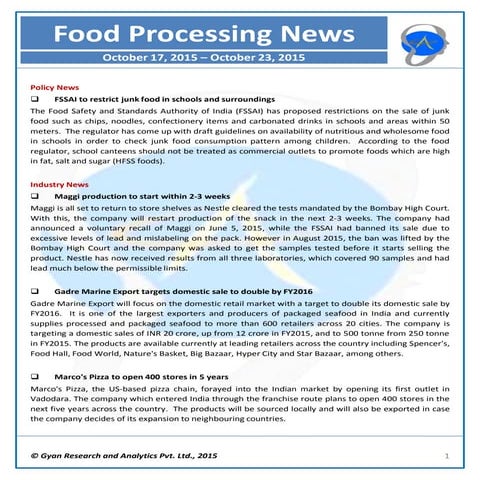 Nl food processing oct 17 - 23, 2015