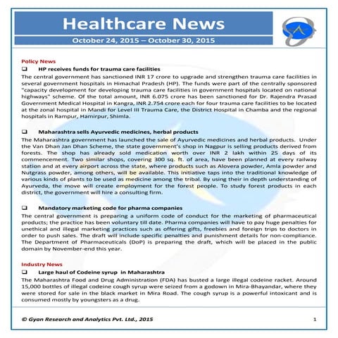 Nl healthcare oct 24 - oct 30, 2015
