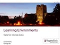 Learning Environments at Virginia Tech University Libraries