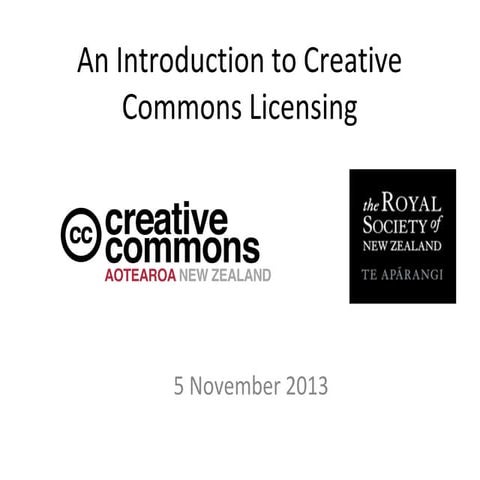 NLNZ Creative Commons Presentation 5 November