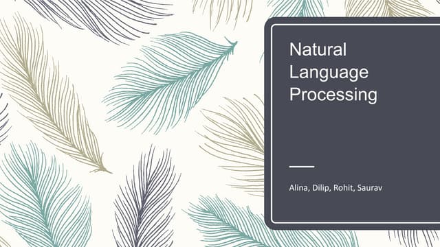 Natural Language Processing in AI