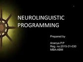 Neuro linguistic programming | PPT