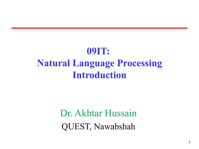 Natural Language Processing