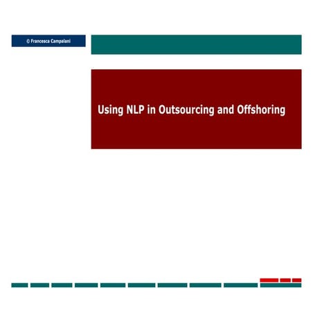 NLP in Outsourcing And Offshoring