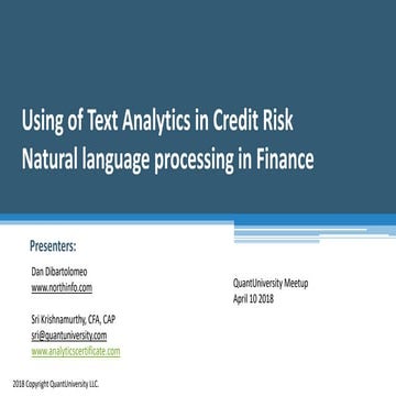 NLP in Finance