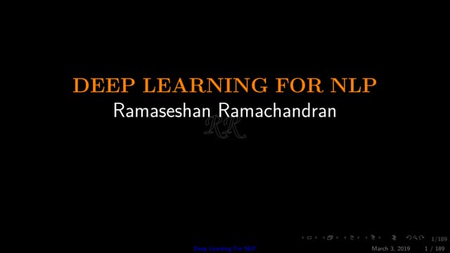 NLP and Deep Learning