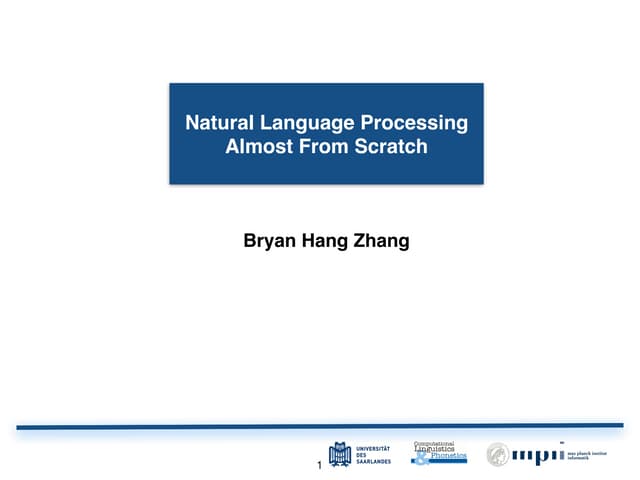 NLP from scratch 
