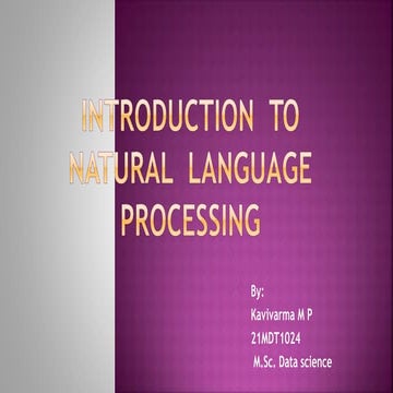 Natural Language Processing in Artificial intelligence