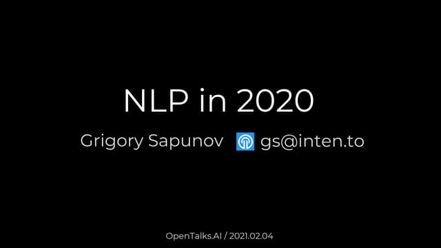 NLP in 2020