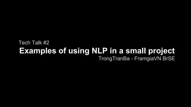 Tech Talk #2: Playing with tons of web content aka NLP in examples